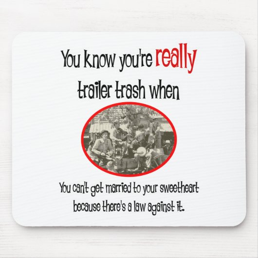 トレーラおもしろいーパークシャツ マウスパッド (正面)
