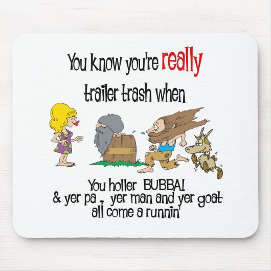 トレーラおもしろいーパークシャツ マウスパッド (正面)