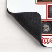 トレーラおもしろいーパークドーグレッド マウスパッド (コーナー)