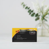 トレーラトラックのトラック運送会社の名刺 名刺 (スタンド正面)