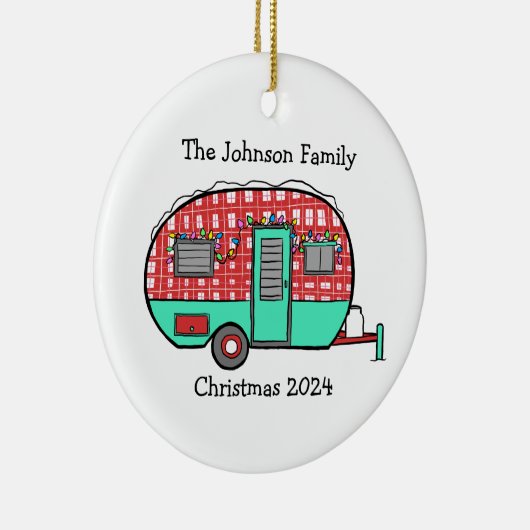 トレーラパーソナライズされたキャンパーオーナメント セラミックオーナメント (右)