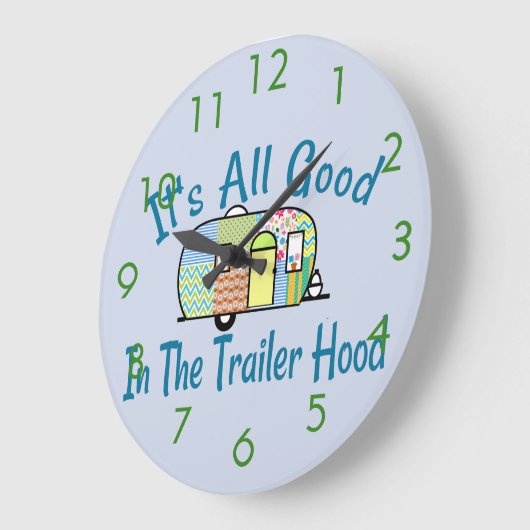 トレーラーのフードのキャンピングカーの時計 ラージ壁時計 (傾斜)