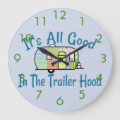 トレーラーのフードのキャンピングカーの時計 ラージ壁時計 (正面)