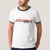 トレーラーのTシャツを持って来て下さい: 赤及び黒 Tシャツ (正面)
