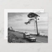 トレーラーを引っ張る車 ポストカード (正面/裏面)