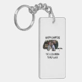 トレーラーカスタムキャラバンファミリー写真ハッピーキャンパー キーホルダー (正面左)