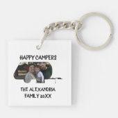 トレーラーカスタムキャラバンファミリー写真ハッピーキャンパー キーホルダー (裏面)