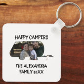 トレーラーカスタムキャラバンファミリー写真ハッピーキャンパー キーホルダー (裏面)