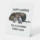 トレーラーカスタムキャラバンファミリー写真ハッピーキャンパー 台座サイン (正面)