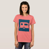 トレーラーキャンピングハイウェイサイン Tシャツ (正面フル)