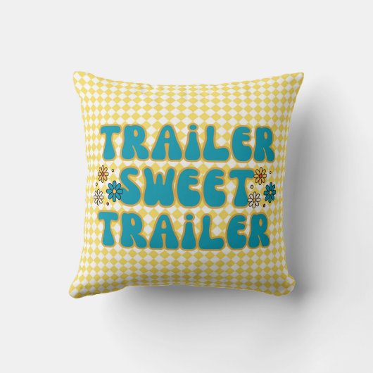 トレーラースイートトレーラーイエローハーレクイン クッション (裏面)