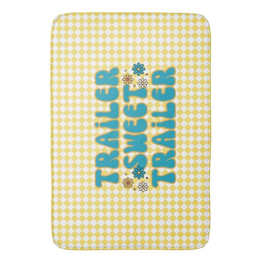 トレーラースイートトレーラーイエローハーレクイン バスマット (正面縦)