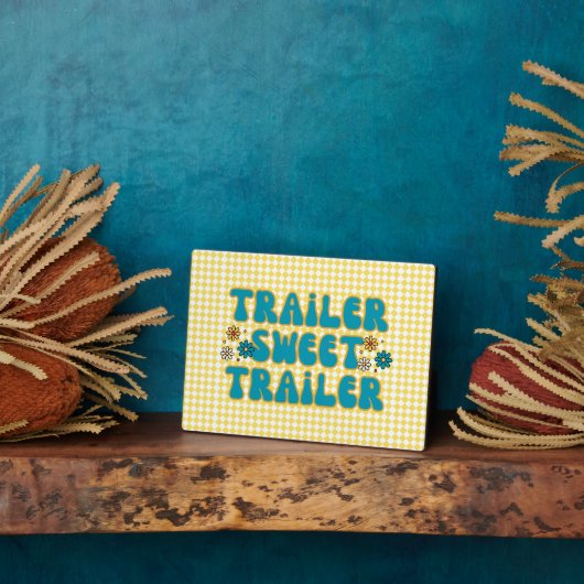 トレーラースウィートトレーラーイエローハーレクイン卓上 フォトプラーク (側面)