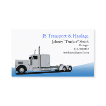 トレーラートラックHaulage Blue名刺