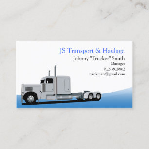 トレーラートラックHaulage Blue名刺 名刺