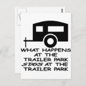 トレーラーパークで起こったことは、 ポストカード (正面/裏面)