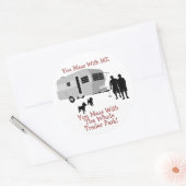 ...トレーラーパークのステッカーを全部めちゃくちゃにする ラウンドシール (封筒)