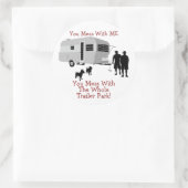 ...トレーラーパークのステッカーを全部めちゃくちゃにする ラウンドシール (バッグ)