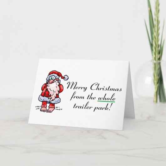 トレーラーパーク全体のメリークリスマス シーズンカード (正面)