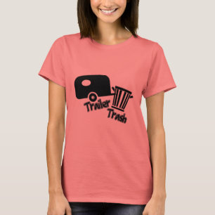 トレーラーパーク生活!トレーラおもしろいーのごみアイコン Tシャツ