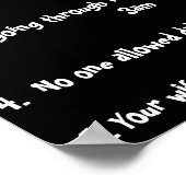 トレーラーパーク規則1....以上のものを許可しない ポスター (角)