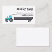 トレーラー付きトラクター – ファーム供給シンプル白 名刺 (正面/裏面)