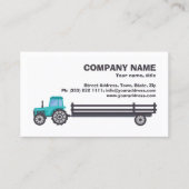 トレーラー付きトラクター – ファーム供給シンプル白 名刺 (正面)