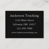 トレーラー付きブルーセミトレーラー、名刺 名刺 (裏面)