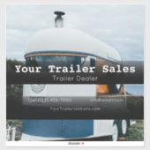 トレーラー販売会社の車両広告事業 シール (シート)