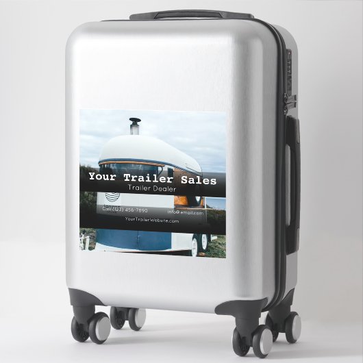 トレーラー販売会社の車両広告事業 シール (スーツケース)