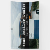 トレーラ広告ーディーラーのビジネスバナー 横断幕 (縦)