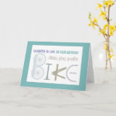 トレールバイクの義理の娘の誕生日に乗って下さい カード (黄色い花)