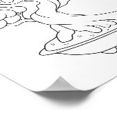 トレー日本のカラーページの盆栽ツリー ポスター (角)