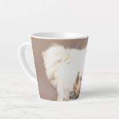 トレ中国のストの絵画オリジナルドッグアート カフェラテマグ (左アングル)