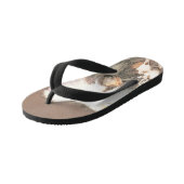 トレ中国のストの絵画オリジナルドッグアート キッズビーチサンダル (アングル)