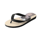 トレ中国のストの絵画オリジナルドッグアート キッズビーチサンダル (アングル)