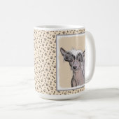 トレ中国のストの絵画オリジナルドッグアート コーヒーマグカップ (正面右)