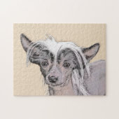 トレ中国のストの絵画オリジナルドッグアート ジグソーパズル (横)