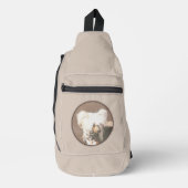 トレ中国のストの絵画オリジナルドッグアート スリングバッグ (正面)