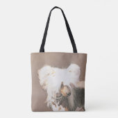 トレ中国のストの絵画オリジナルドッグアート トートバッグ (裏面)