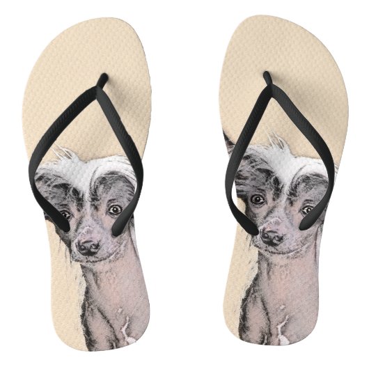 トレ中国のストの絵画オリジナルドッグアート ビーチサンダル (ソール)