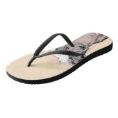 トレ中国のストの絵画オリジナルドッグアート ビーチサンダル (アングル)