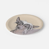 トレ中国のストの絵画オリジナルドッグアート ペーパープレート (アングル)