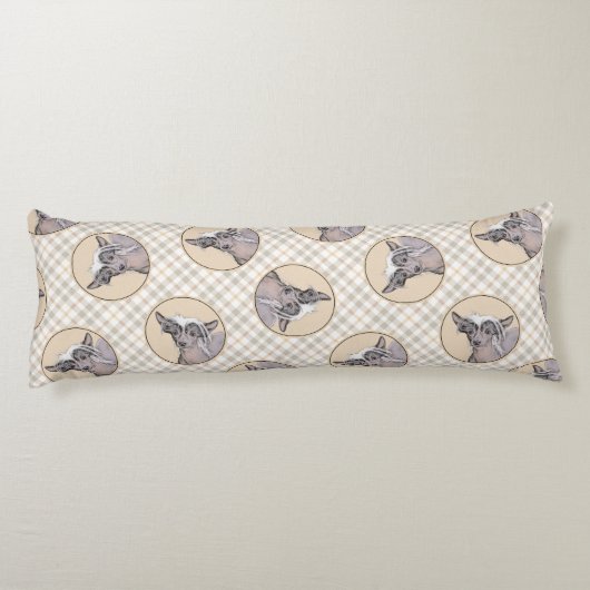 トレ中国のストの絵画オリジナルドッグアート ボディピロー (裏面)