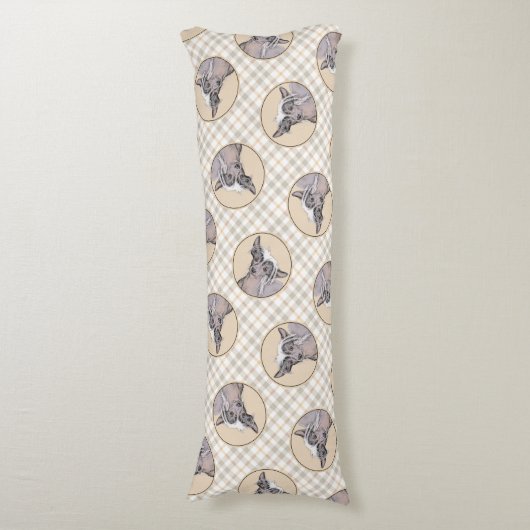 トレ中国のストの絵画オリジナルドッグアート ボディピロー (正面縦)