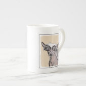 トレ中国のストの絵画オリジナルドッグアート ボーンチャイナマグカップ (正面右)