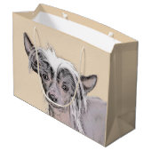 トレ中国のストの絵画オリジナルドッグアート ラージペーパーバッグ (裏面アングル)