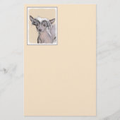 トレ中国のストの絵画オリジナルドッグアート 便箋 (正面)