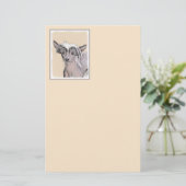 トレ中国のストの絵画オリジナルドッグアート 便箋 (スタンド正面)