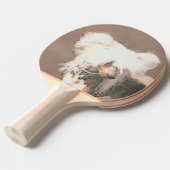 トレ中国のストの絵画オリジナルドッグアート 卓球ラケット (正面アングル)